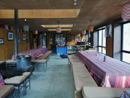 In Phedi, before Thorung La. No one there. Maybe 6 or so people huddled around the stove at night. Usually this is packed cheek to jowl.        28°46'38